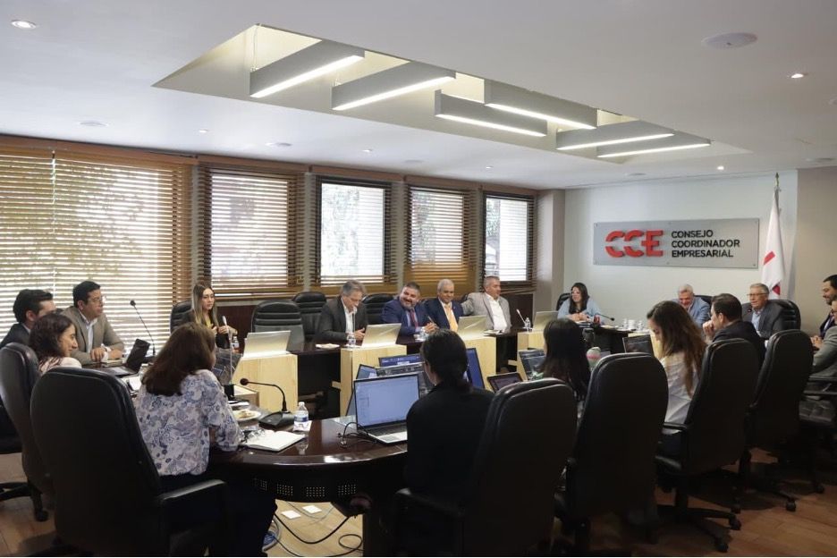 Ernesto Stein presentando en el Consejo Coordinador Empresarial