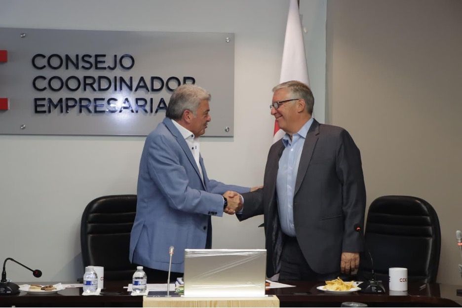 Ernesto Stein con Max El-Mann Arazi en el CCE