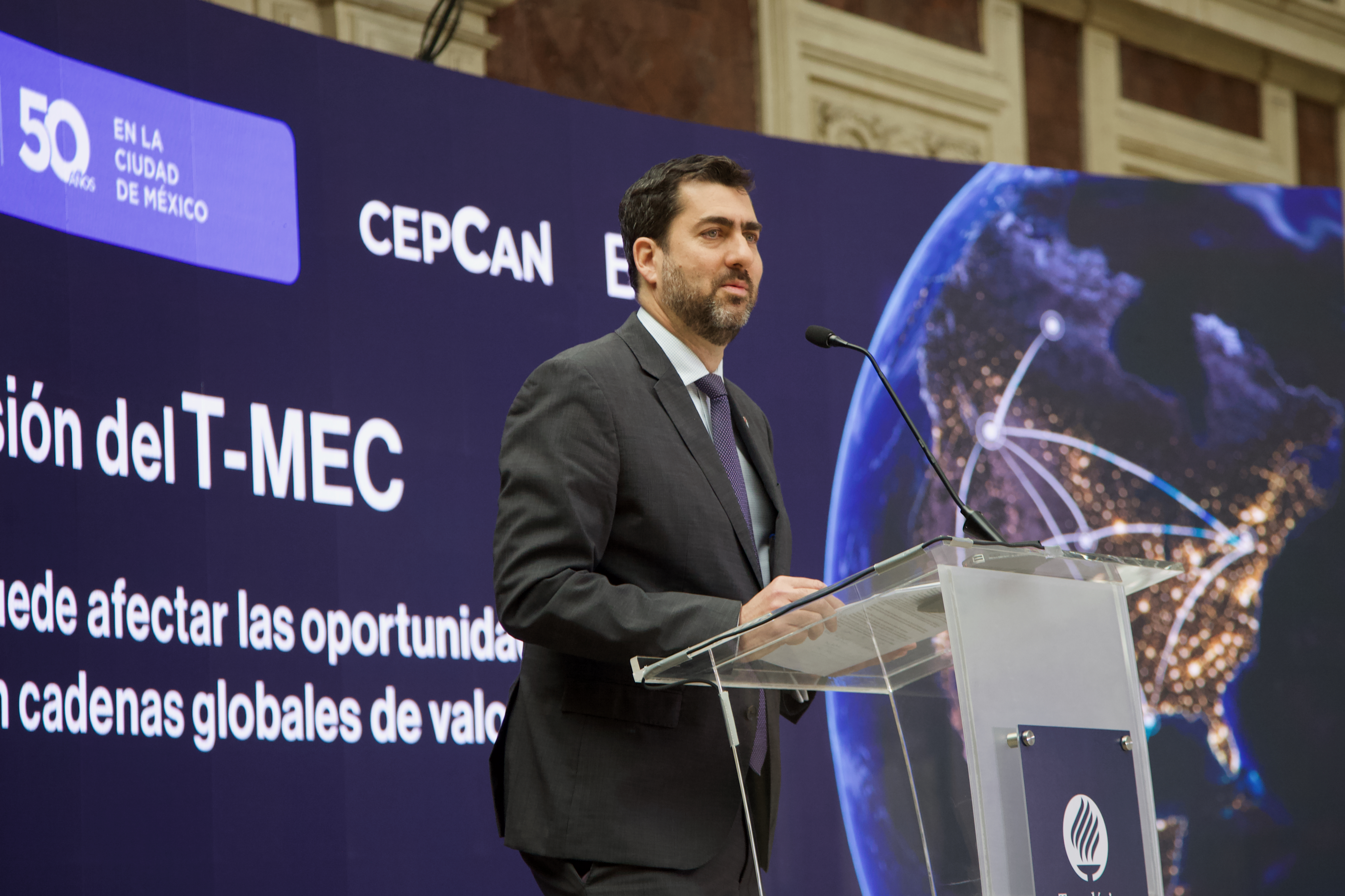 Juan Pablo Murra Lascurain cerrando el foro T-MEC